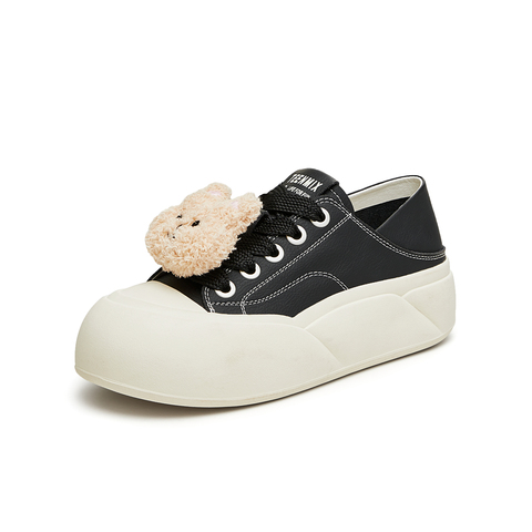 天美意2024春新款商场同款厚底圆头可爱板鞋女休闲鞋BJ101AM4