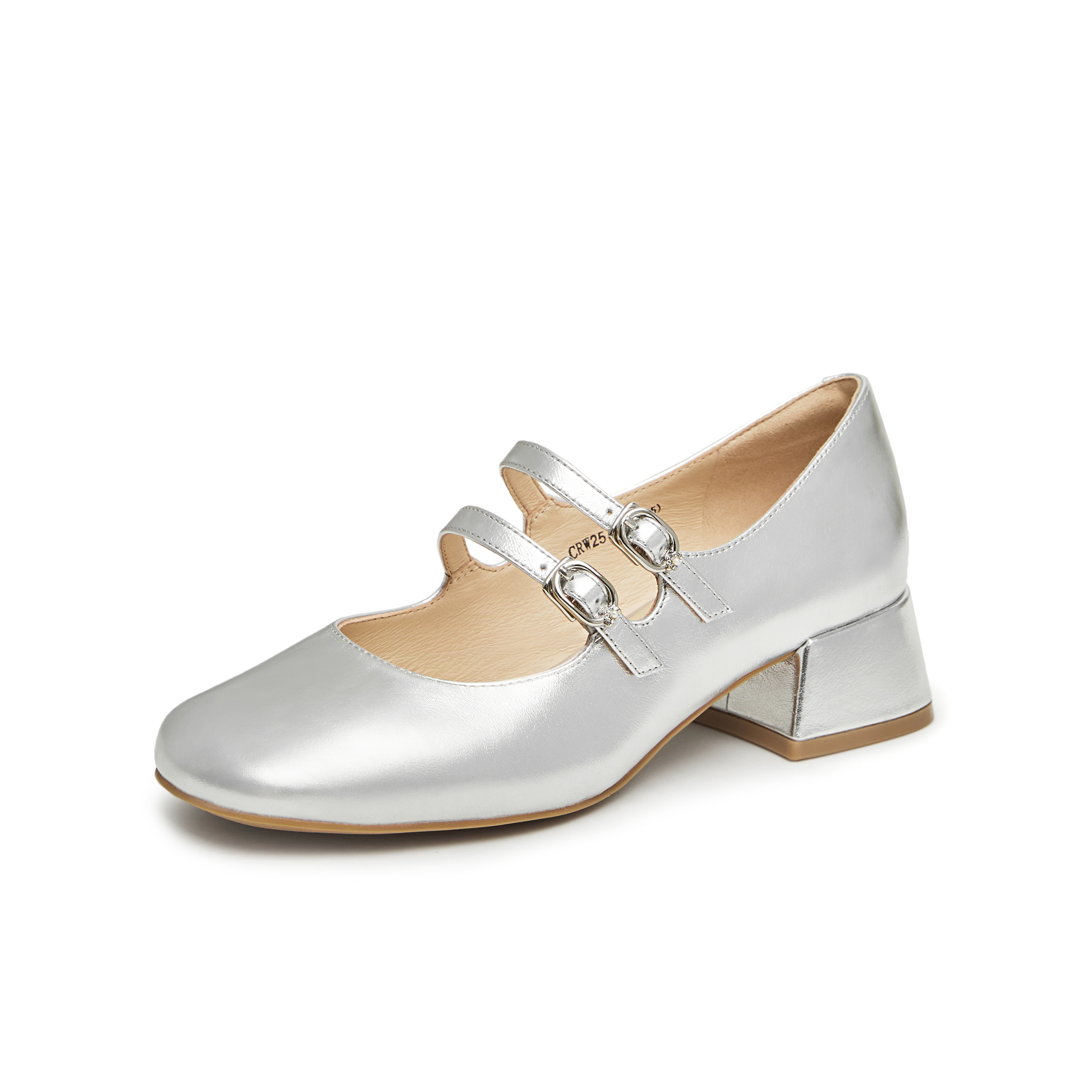 天美意2024春新款商场同款法式复古玛丽珍浅口女单鞋CRW25AQ4