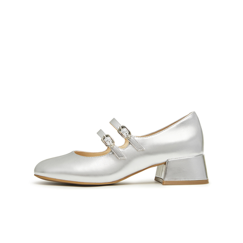 天美意2024春新款商场同款法式复古玛丽珍浅口女单鞋CRW25AQ4