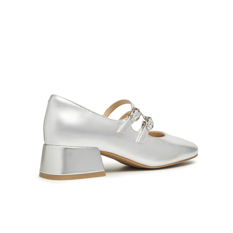 天美意2024春新款商场同款法式复古玛丽珍浅口女单鞋CRW25AQ4