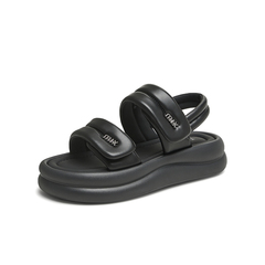 天美意2024夏新款商场同款纯色百搭厚底增高女运动凉鞋BJ481BL4