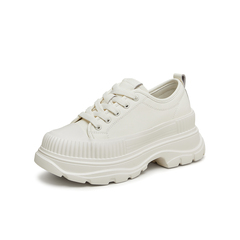 天美意2024秋新款厚底增高时尚潮流百搭小白鞋女休闲鞋KB056CM4