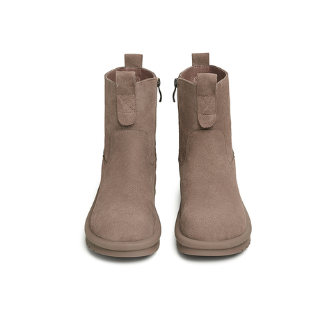 天美意2024冬新款短筒靴百搭日常女休闲一脚蹬西部靴KNZ09DZ4