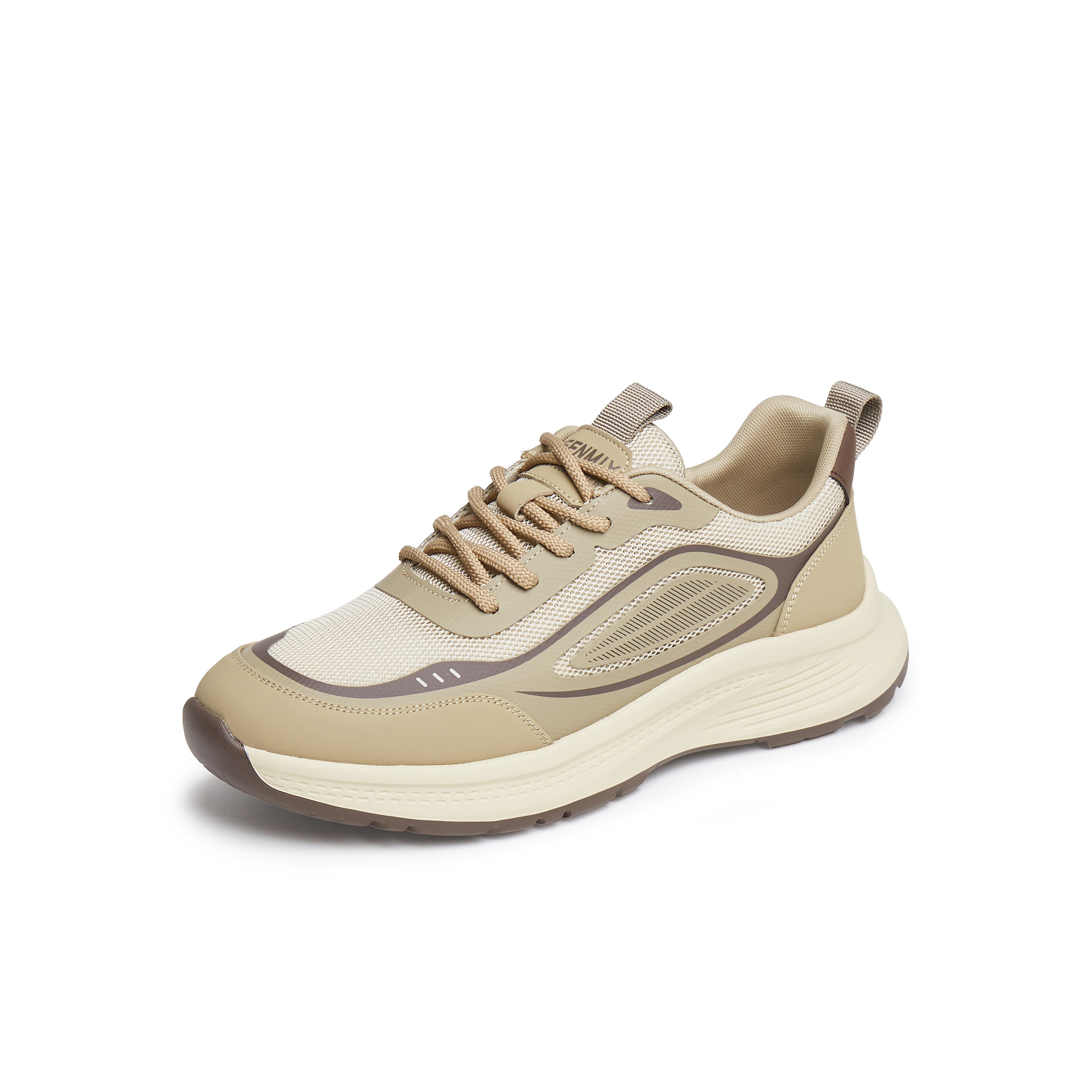 天美意2025夏新款休闲系带潮流百搭厚底增高男网运动鞋WYD11BM5