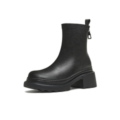 天美意2025冬新款商场同款厚底简约百搭时装靴短靴女靴BL691DD5