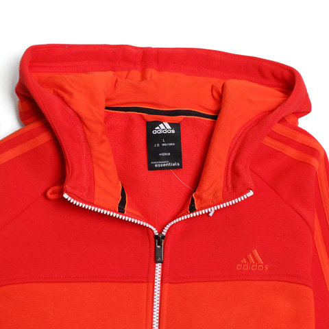 adidas阿迪达斯男子 运动全能三条纹针织连帽茄克x20761