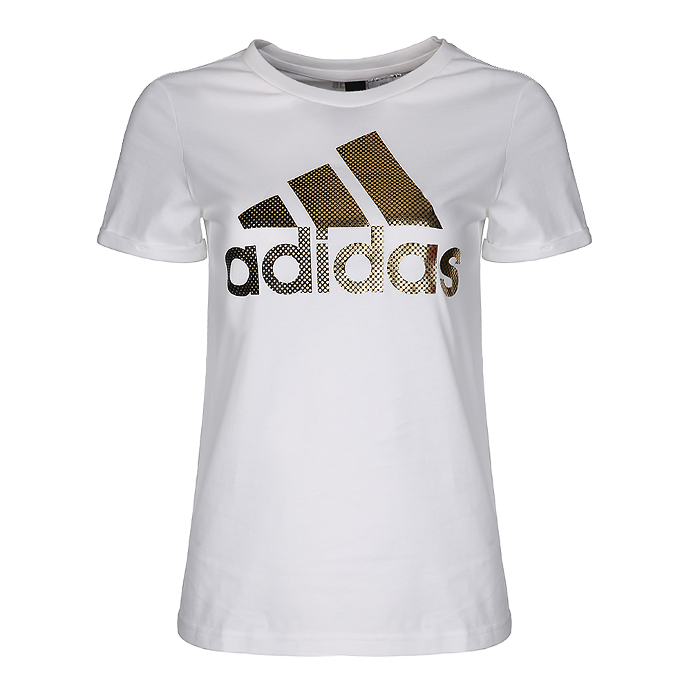 adidas阿迪达斯女子GFX T FOIL LOGO圆领短T恤CX5163