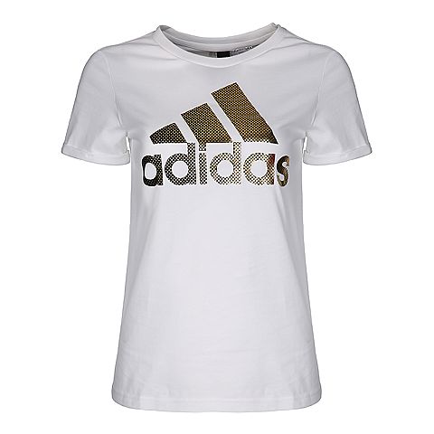 adidas阿迪达斯女子GFX T FOIL LOGO圆领短T恤CX5163