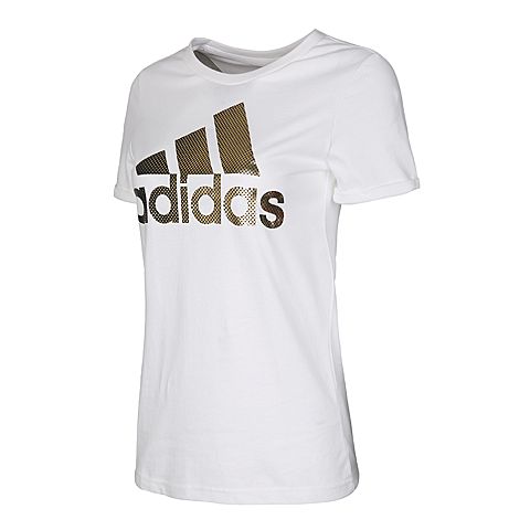 adidas阿迪达斯女子GFX T FOIL LOGO圆领短T恤CX5163