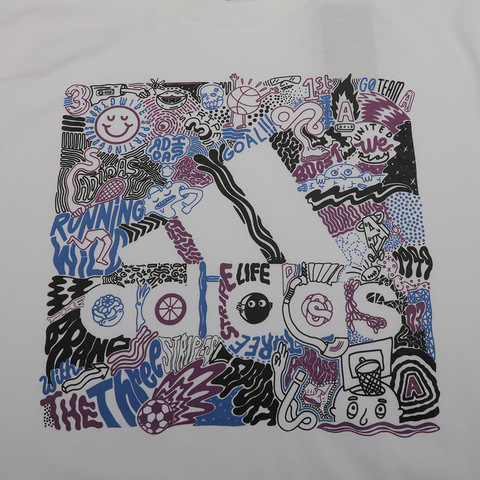 adidas阿迪达斯男子Doodle BoS圆领短T恤FN1752