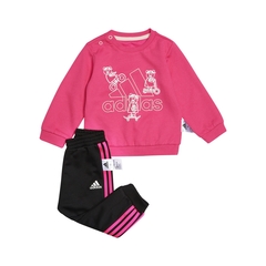 Adidas Kids阿迪达斯小童2021女婴童IN F CREW SET长袖套服H38365