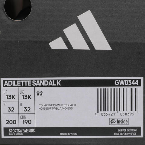 adidas阿迪达斯2025男小童ADILETTE SANDAL K游泳童装GW0344