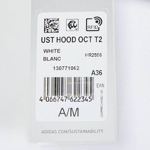Adidas阿迪达斯2022女子UST HOOD OCT T2针织连帽套衫HR2596