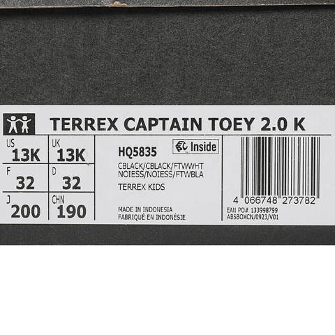 adidas kids阿迪达斯小童2023男小童TERREX CAPTAIN TOEY 2.0 K沙滩凉鞋HQ5835