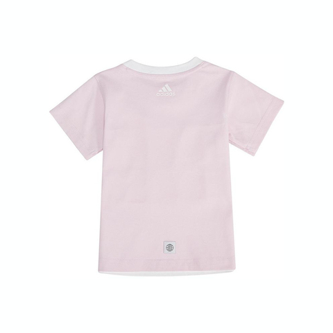 adidas kids阿迪达斯小童2023女婴童IN F T 3/4 SET短袖针织套服IA8224