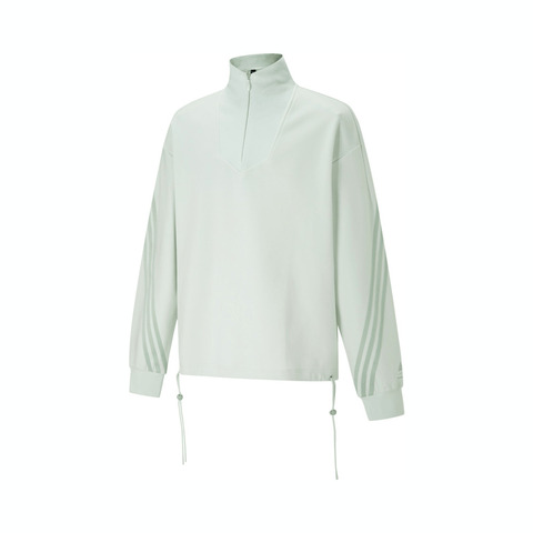 adidas阿迪达斯2023中性U HALF ZIP CREW针织无帽卫衣JE1121