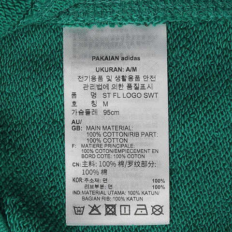 adidas阿迪达斯2024男子ST FL LOGO SWT针织圆领套衫IT3976