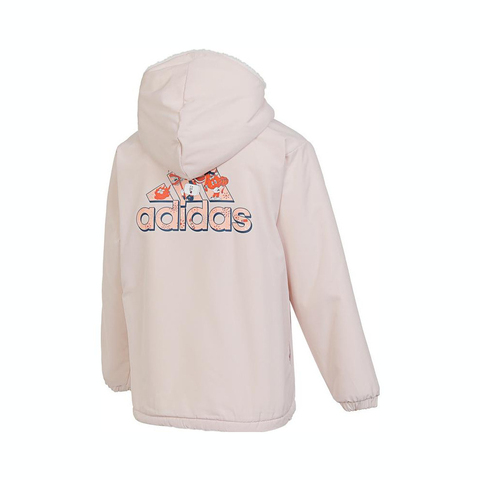 adidas kids阿迪达斯小童2024女小童LK REV WARM JKT梭织外套JF3853