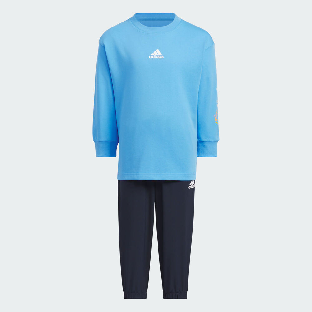 adidas kids阿迪达斯小童2024男小童LK LS T 7/8 SET长袖针织套服JF1368