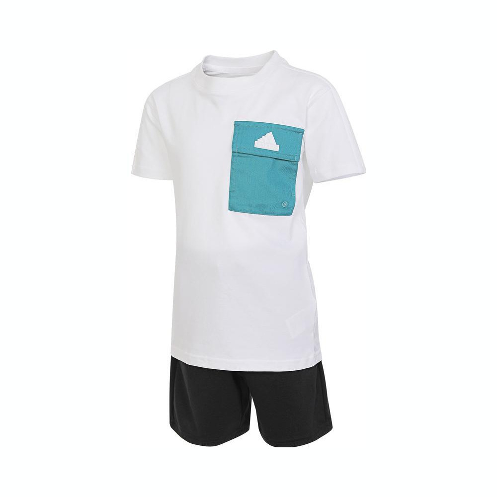 adidas kids阿迪达斯小童2024男小童LB  TEE KN SET短袖针织套服IT4043