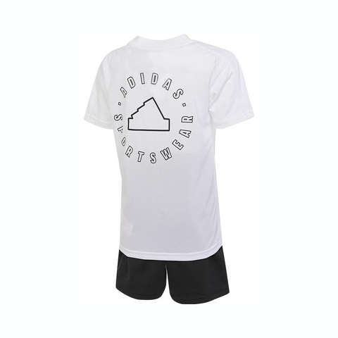 adidas kids阿迪达斯小童2024男小童LB  TEE KN SET短袖针织套服IT4043