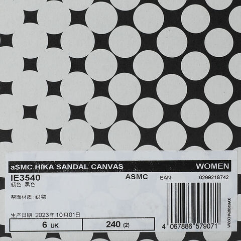 adidas阿迪达斯2024女子aSMC HIKA SANDAL CANVASaSMC凉鞋IE3540
