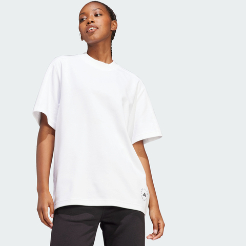 adidas阿迪达斯2025女子aSMC LOGO TEE针织无领短TIB6855