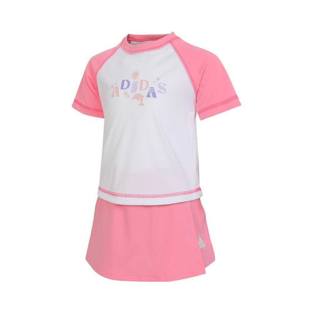 adidas kids阿迪达斯小童2024女小童LG CD2 SET短袖针织套服IY8112