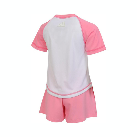 adidas kids阿迪达斯小童2024女小童LG CD2 SET短袖针织套服IY8112