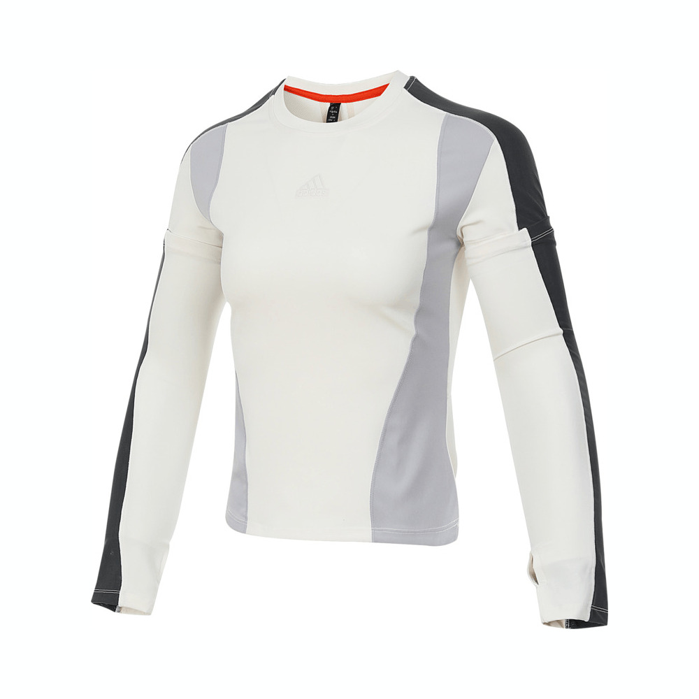 adidas阿迪达斯2024女子FUSTL TEE针织无领长TJJ1575