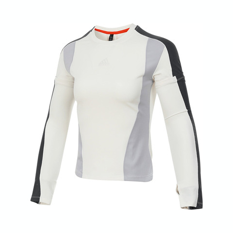 adidas阿迪达斯2024女子FUSTL TEE针织无领长TJJ1575