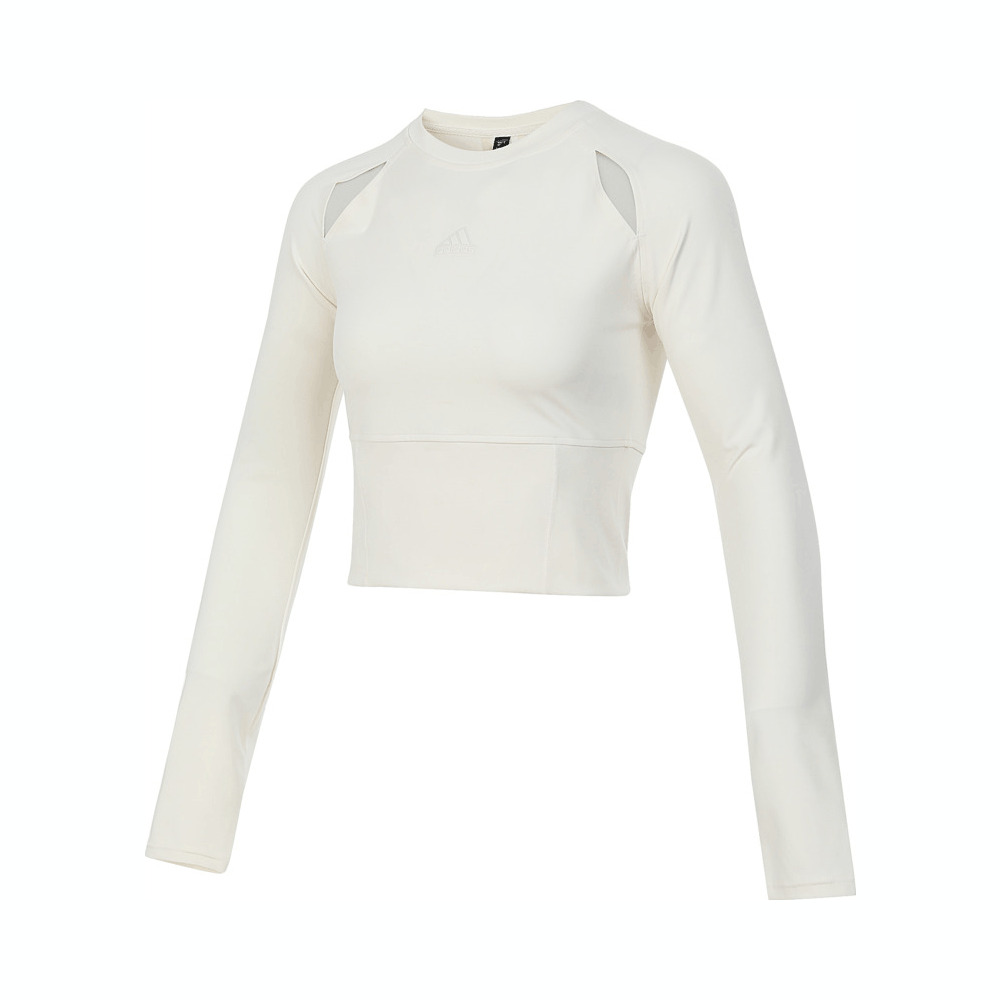 adidas阿迪达斯2024女子FUSTL LS TEE针织无领长TJJ1594