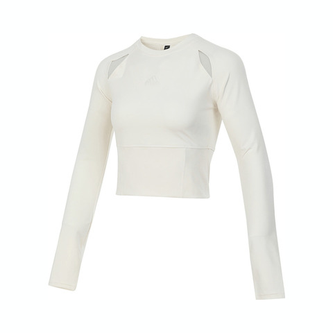 adidas阿迪达斯2024女子FUSTL LS TEE针织无领长TJJ1594