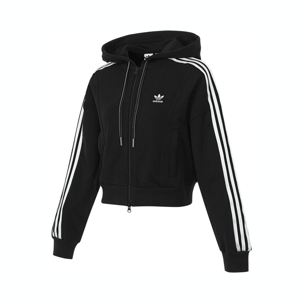 adidas originals阿迪三叶草2024女子ADI ZIP UP HOOD针织外套JM8056