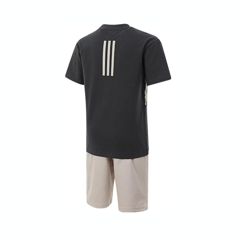 adidas kids阿迪达斯小童2024男小童LK DY LK T SET短袖针织套服IV9639