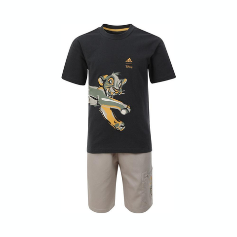 adidas kids阿迪达斯小童2024男小童LK DY LK T SET短袖针织套服IV9639