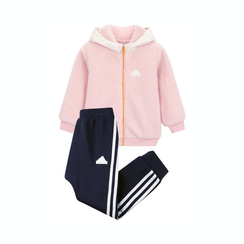 adidas kids阿迪达斯小童2024女婴童IN WARM SET长袖针织套服JC9368