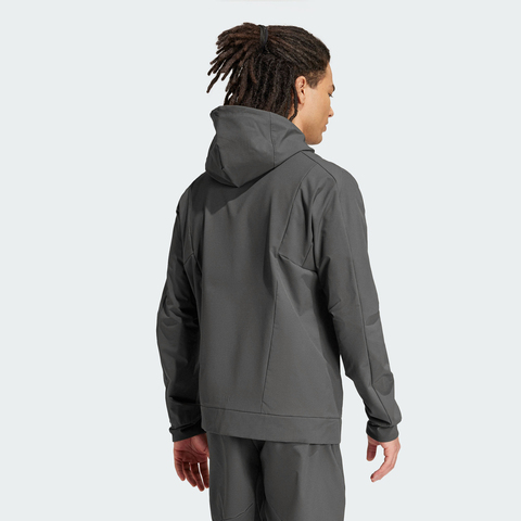 adidas阿迪达斯2025男子D4T CR FZ HD梭织连帽外套IX9059