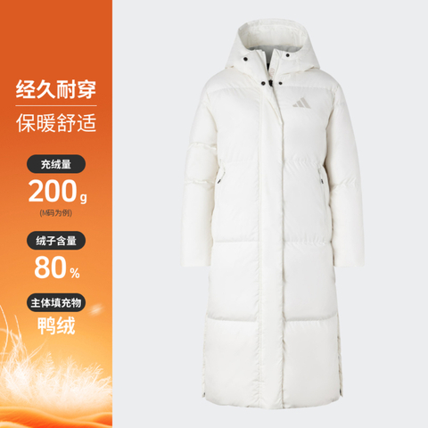 adidas阿迪达斯2025女子W PUFF L DOWN厚羽绒服-长JV6196