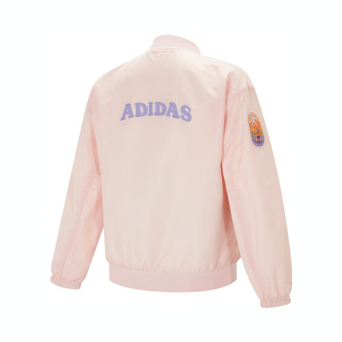 adidas阿迪达斯2024女大童JK REV JKT梭织无帽外套JC9356