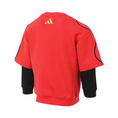 adidas阿迪达斯2024男小童LK 2IN1 SWEAT针织无帽卫衣JM5837