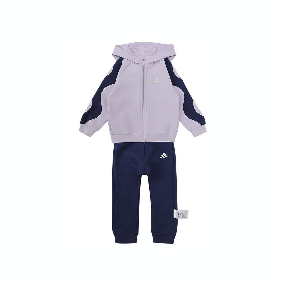 adidas阿迪达斯2024女婴童IN KN FZHD SET长袖套服JM5834