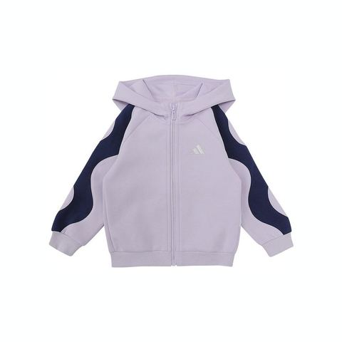 adidas阿迪达斯2024女婴童IN KN FZHD SET长袖套服JM5834