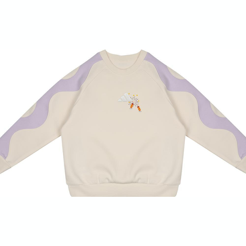 adidas kids阿迪达斯小童2024女小童LK KN SWEAT针织无帽卫衣JM5840