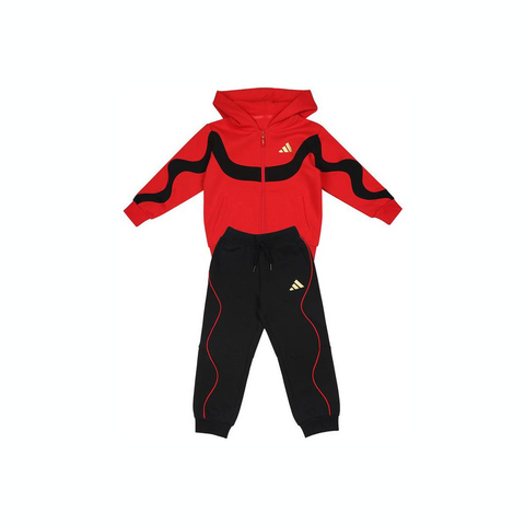 adidas阿迪达斯2024男小童LK KN FZHD SET长袖套服JM5845