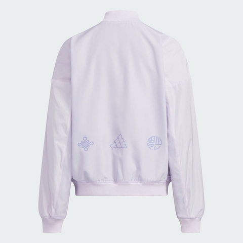 adidas阿迪达斯2024女大童JK REV JKT梭织无帽外套KB4568