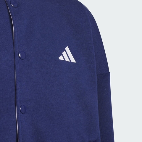 adidas阿迪达斯2024女大童JK REV JKT梭织无帽外套KB4568