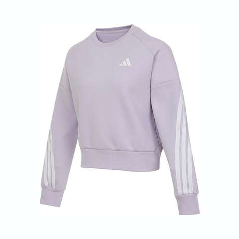 adidas kids阿迪达斯小童2024女大童JG KN CREW针织无帽卫衣KC1565