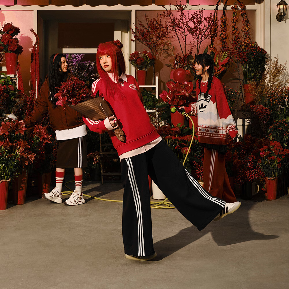 Adidas Original阿迪三叶草2024女子LNY W JERSEY P针织长裤JL8436