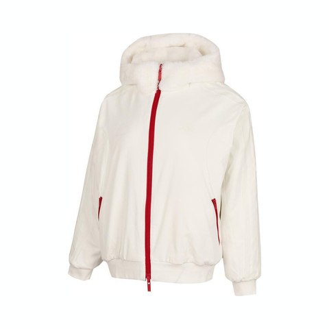 adidas阿迪达斯2024女子CW REV JKT针织连帽外套JM8834